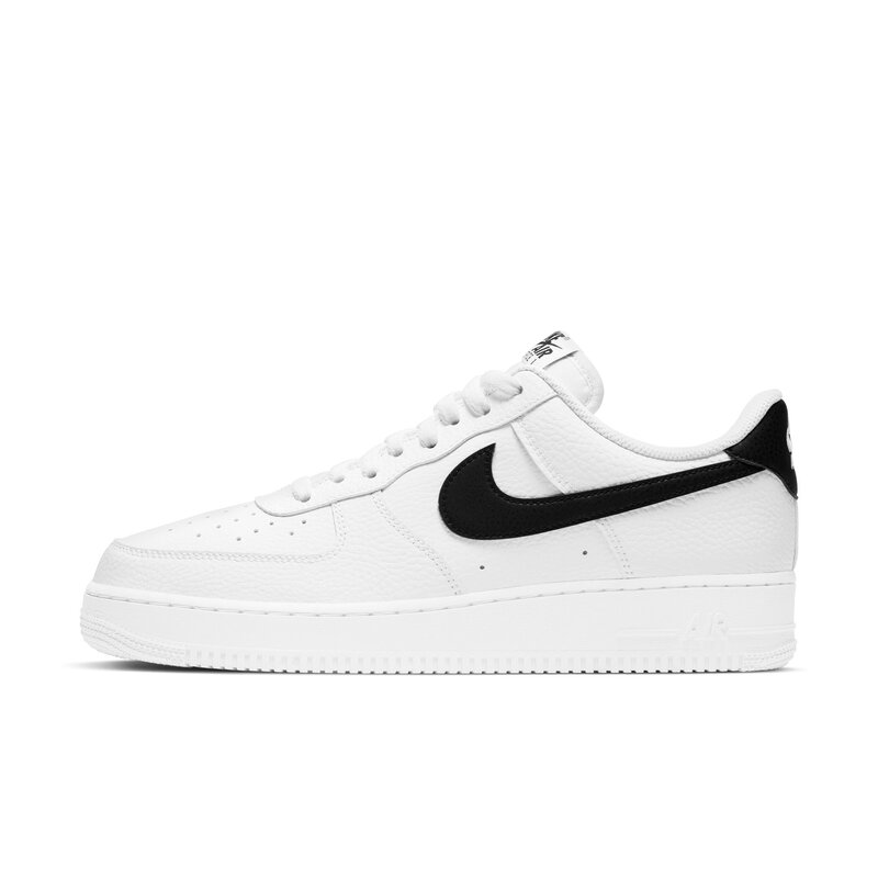 Nike Men's Nike Air Force 1 Low '07 White Black Pebbled Leather CT2302-100