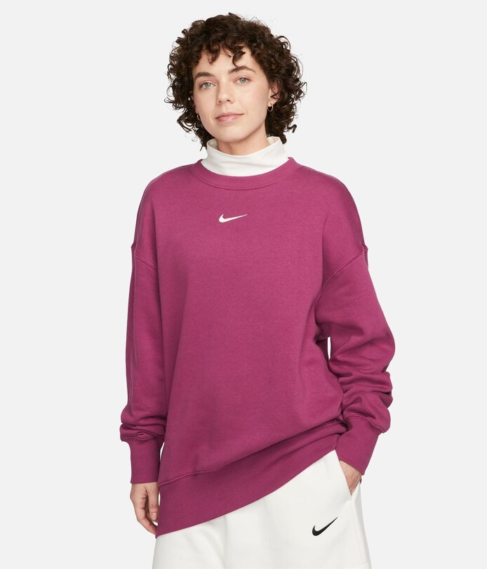 Nike Sportswear Phoenix Fleece Women's Oversized Crewneck Sweatshirt  Rosewood/Sail DQ5733-653 - Sam Tabak