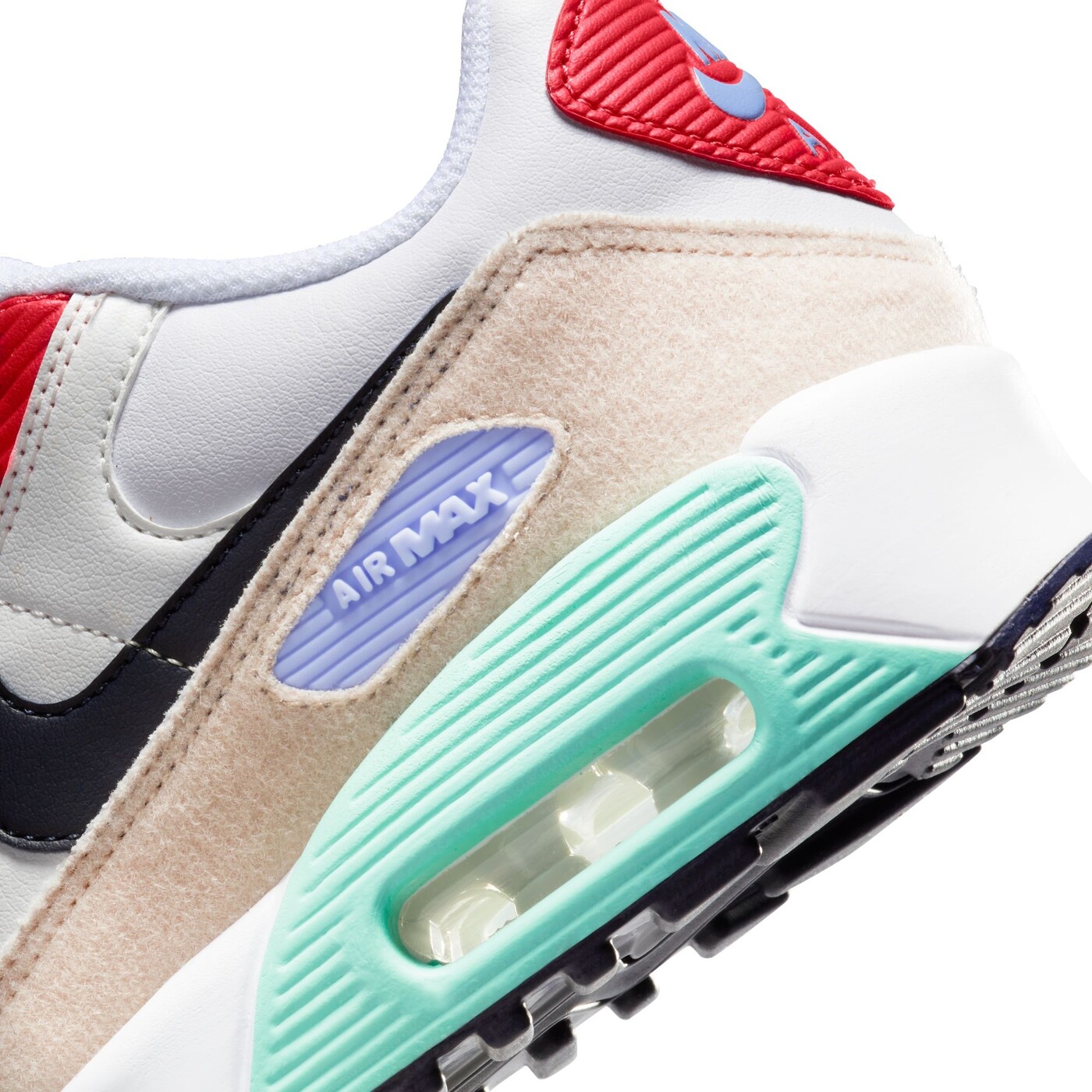 (GS) Nike Air Max 90 LTR SE WHITE/OBSIDIAN-SANDDRIFT-COBALT BLISS ...