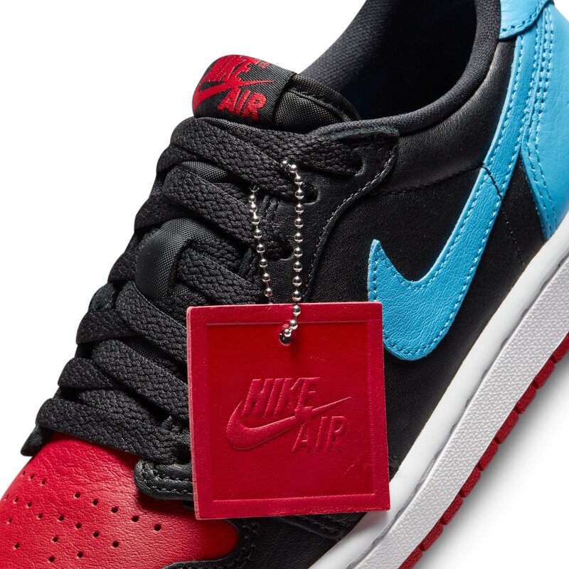 Women Air Jordan 1 Low UNC to CHICAGO OG BLACK/DK POWDER BLUE-GYM RED  Footwear CZ0775-046