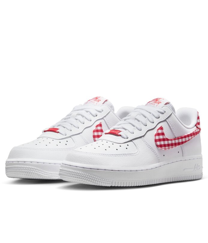 Nike white shop with red check
