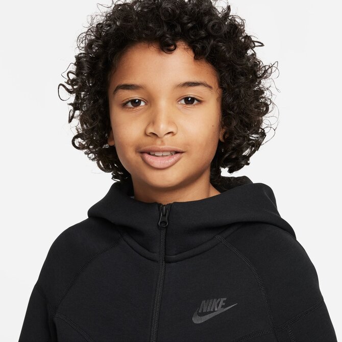 Nike Tech Fleece Older Kids Full-Zip Hoodie Black FD3285-010 - Sam Tabak