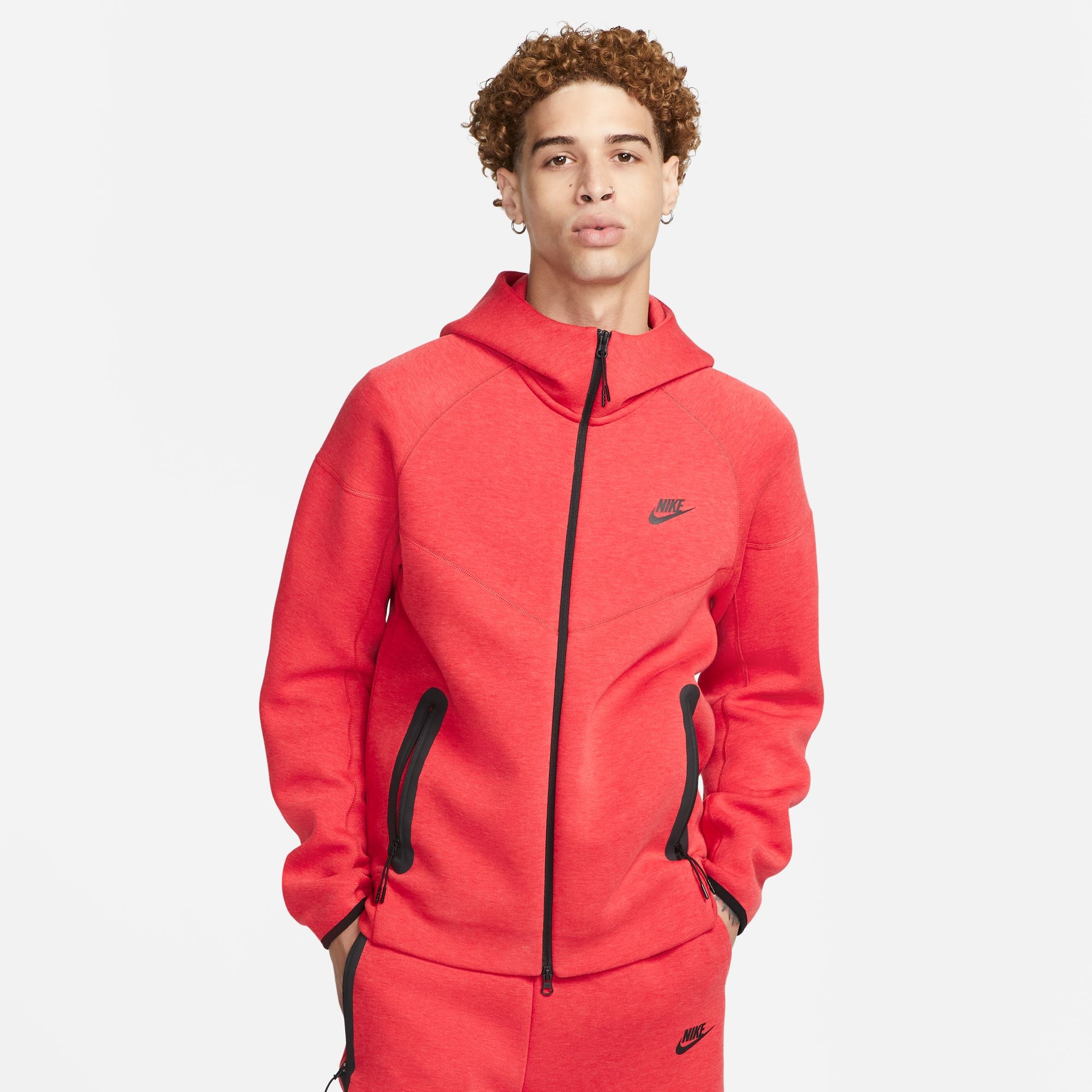 Men's Nike Tech Flece Jacket 'Light University Red' FB7921