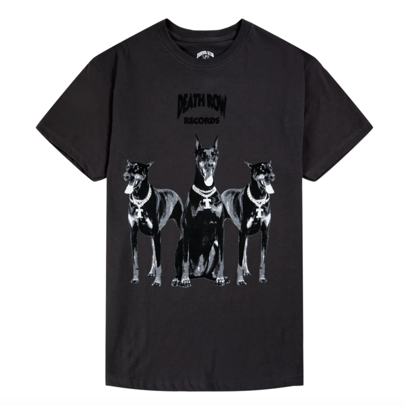 CROOKS Death Row RecordsDeatth Doberman Dogs Tee Black 3DR01794