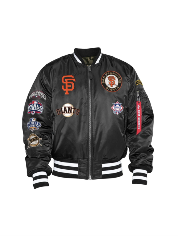 New Era x Alpha Industries San Francisco Giants Bomber Black Orange Jacket  13026025 X29961