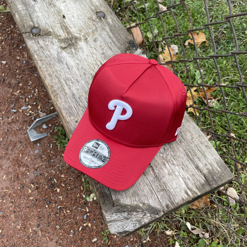 New Era 940 9Forty A Frame SATIN Philadelphia Phillies Red White ...