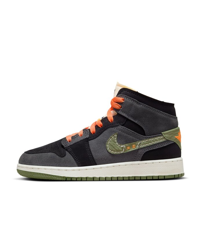 Air Jordan 1 Mid SE Craft Anthracite Sky J Light Olive (GS) FD5847