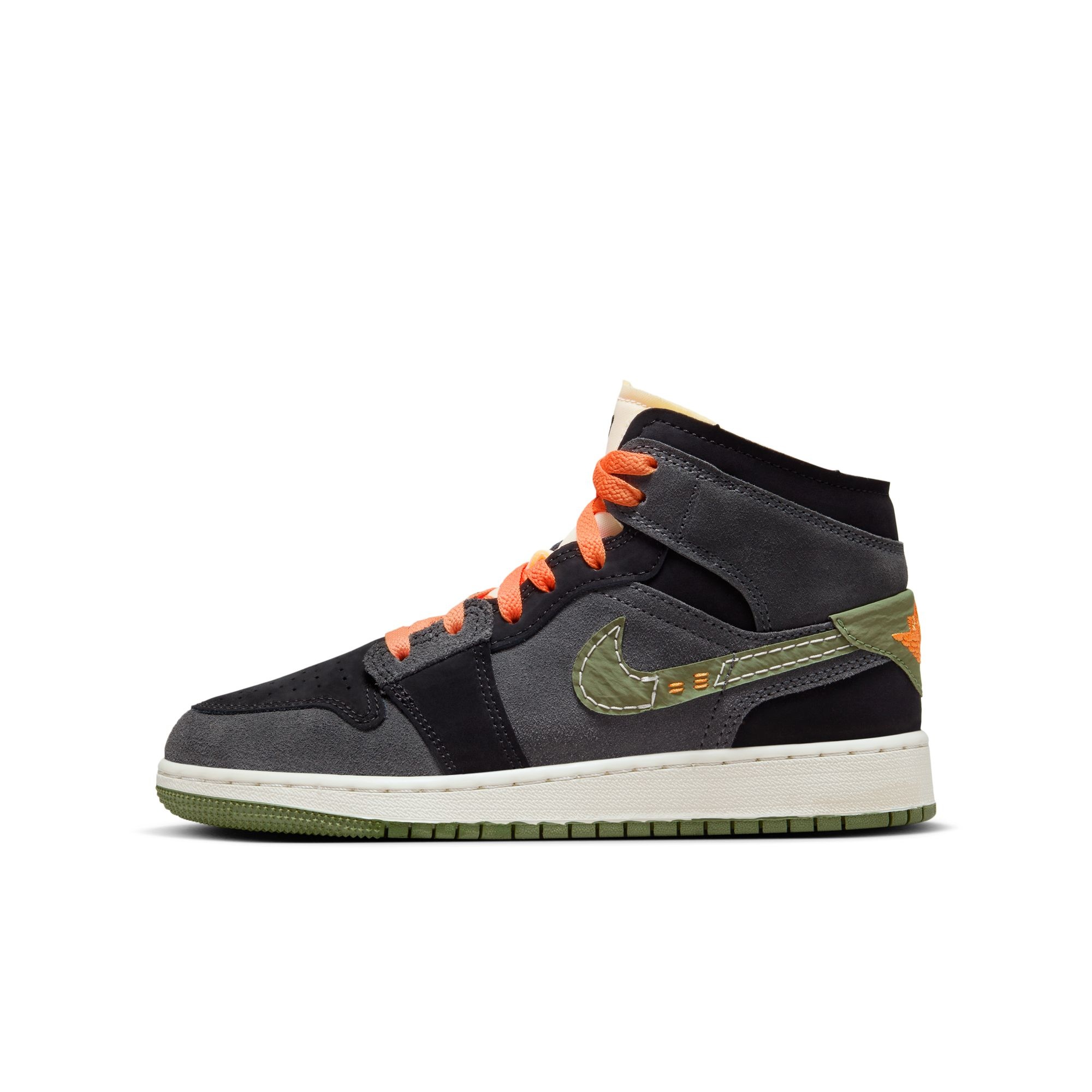 Air Jordan 1 Mid SE Craft Anthracite Sky J Light Olive (GS) FD5847-003