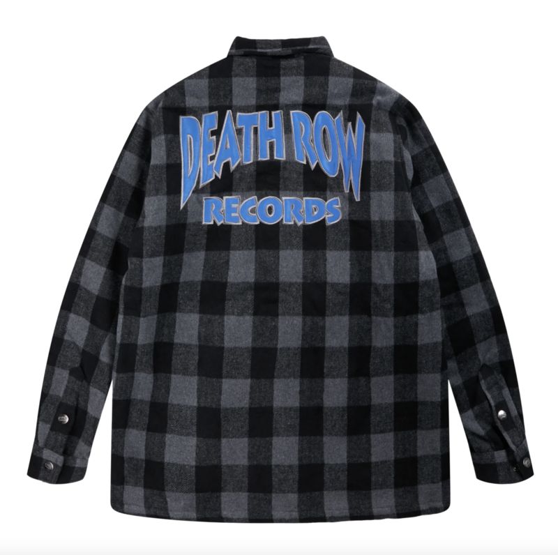 Death Row Checkered Flannel Jacket Black 3DR50300