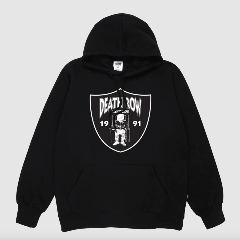 CROOKS Death Row Crest Chair Logo Hoodie Black 3DR50140