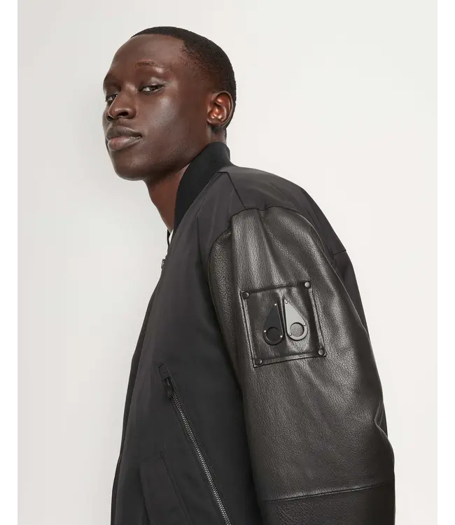 Moose Knuckles Montclair Bomber Jacket Black M33MB024-313 - Sam Tabak