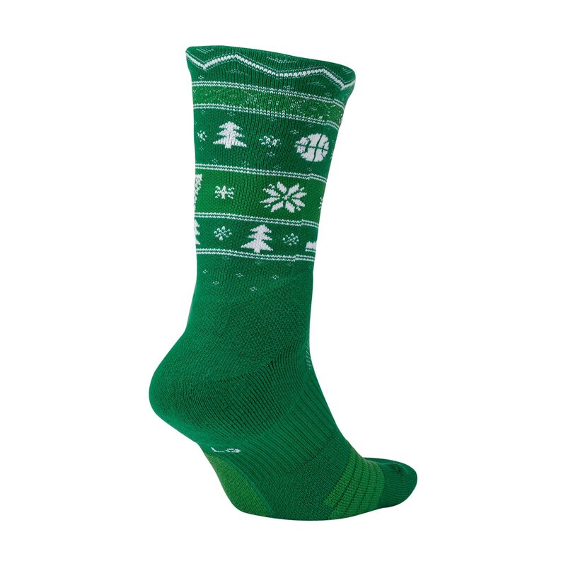 Nike Nike Elite Men's Christmas Basketball Crew Socks Green SX7866-312