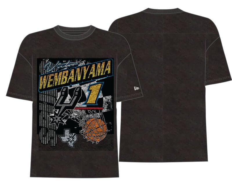 New Era New Era x NBA Victor Wembanyama 1 Rally Collection Vintage Indiana Pacers T Shirt Black 60497552