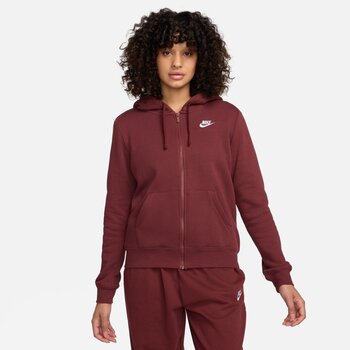 Nike Nike Women's Club Fleece Full Zip Hoodie 'Dark Red' DQ5471-619