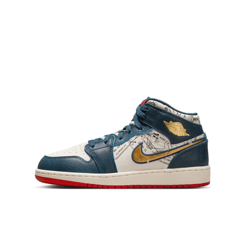 Air Jordan AIR JORDAN 1 MID SE ARMORY NAVY/METALLIC GOLD-PALE IVORY FN1353-400