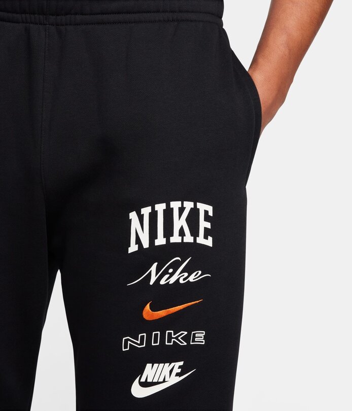 Nike Club Fleece Hoodie - 'Black/Safety Orange' – Kicks Lounge