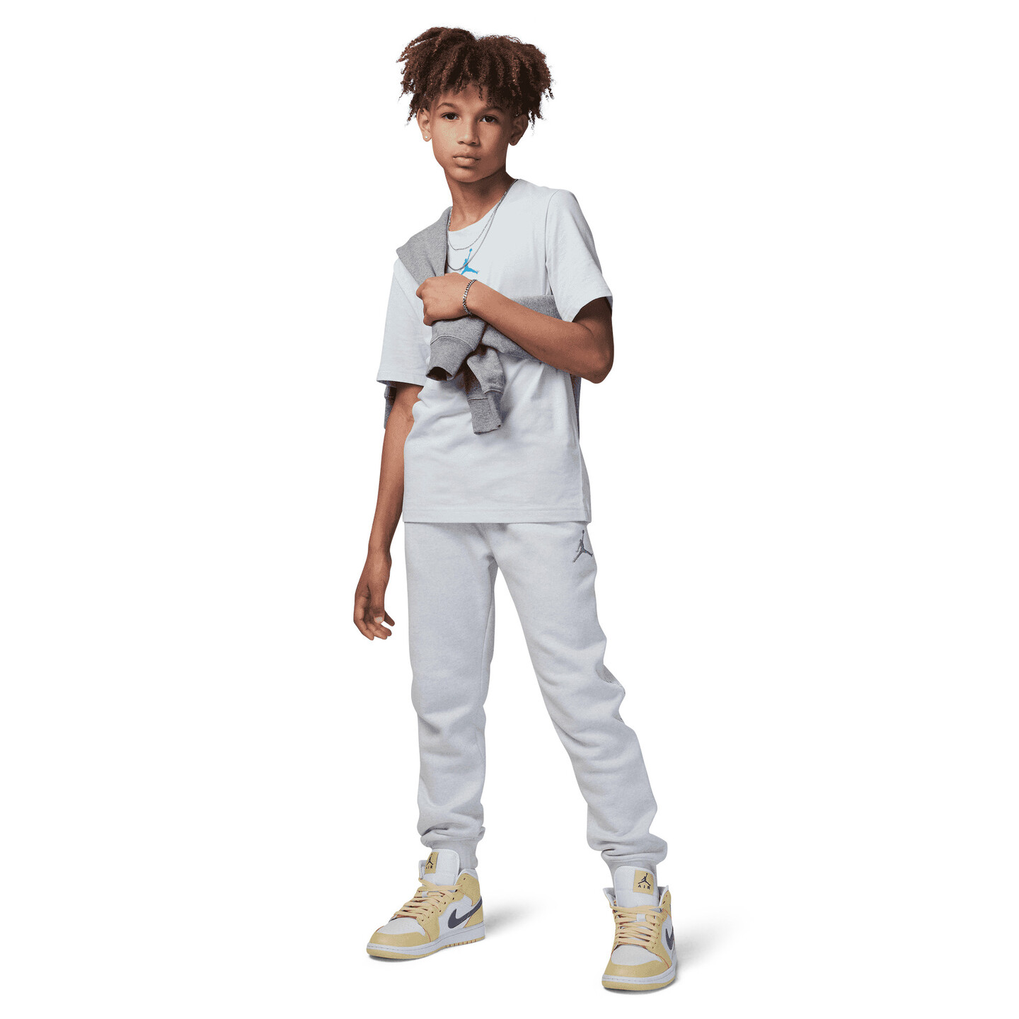 Air Jordan Kids Flight MVP Pant 'Pure Platinum Heather' 95C880 K53 ...