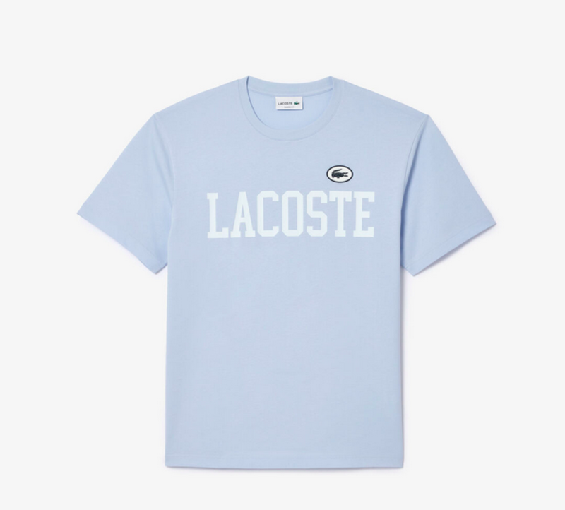 Lacoste Men's Lacoste Cotton Contrast Print & Badge T-Shirt 'Baby Blue' TH7411 52 J2G