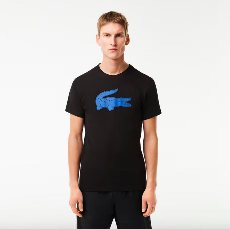 Lacoste Men's Lacoste SPORT 3D Print Crocodile Breathable Jersey T-shirt 'Black' TH2042 52 IL5
