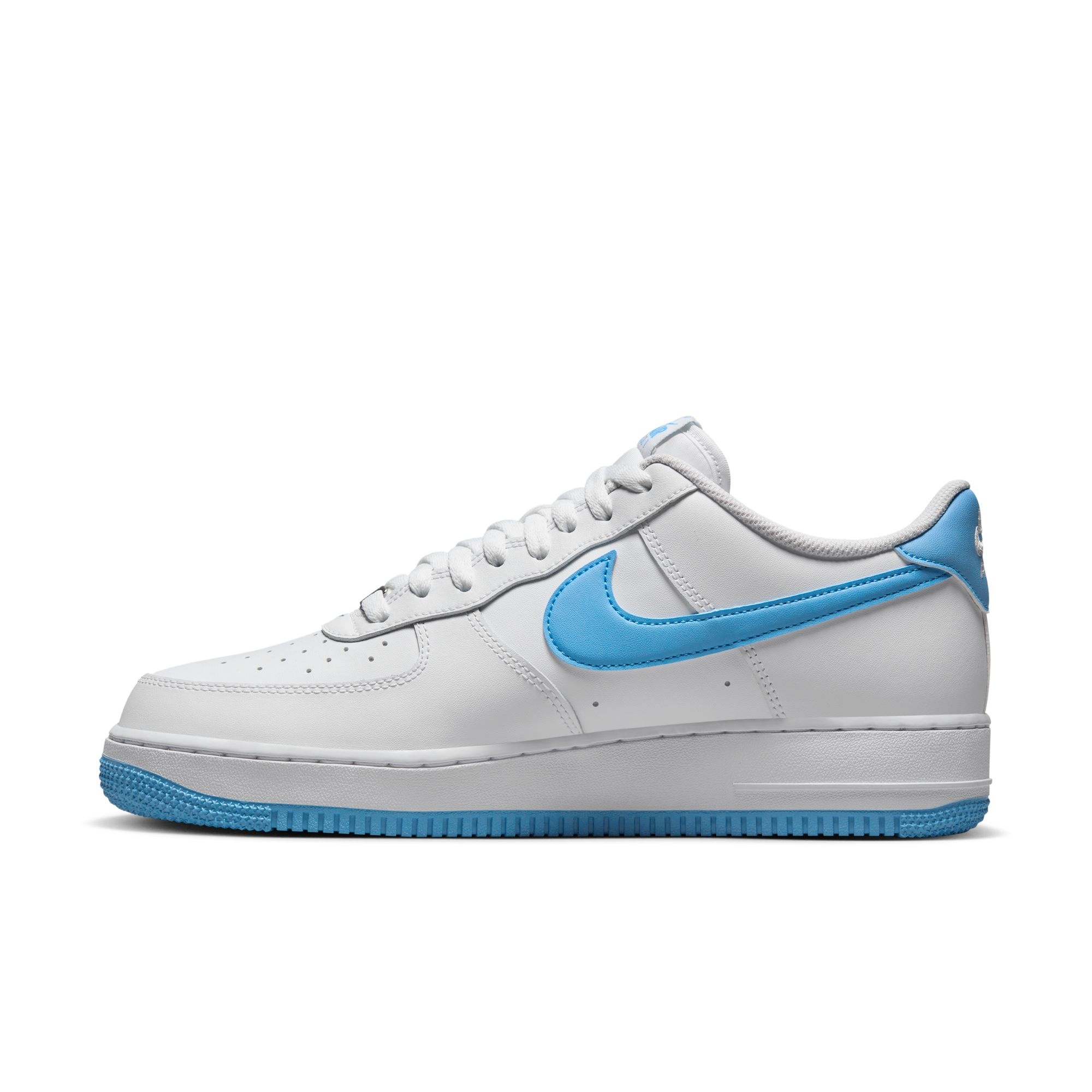 Men Nike Air Force 1 '07 'WHITE/AQUARIUS BLUE-WHITE' FQ4296-100 - Sam Tabak