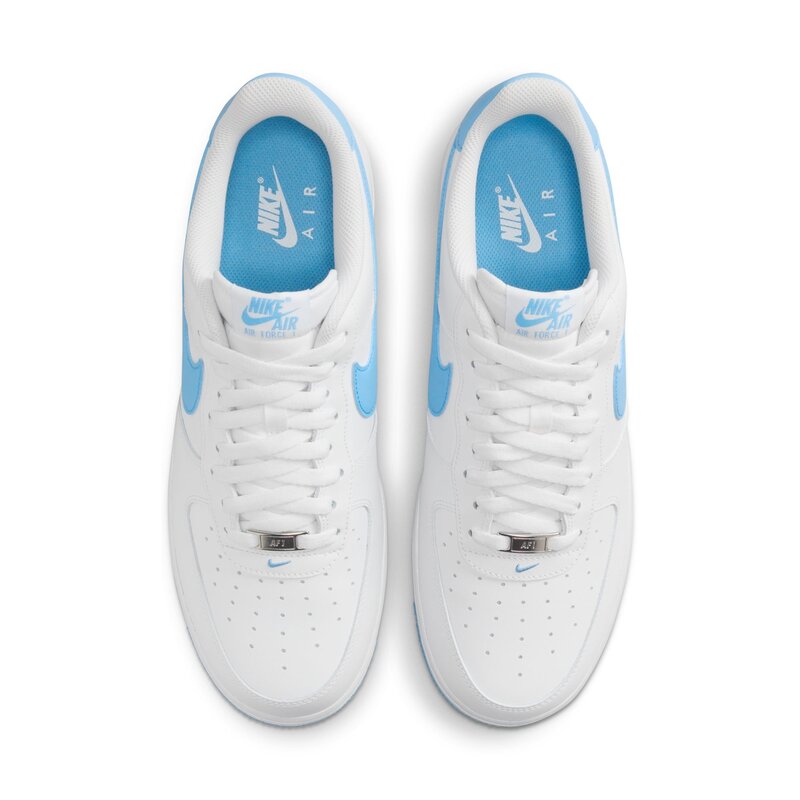 Nike Men Nike Air Force 1 '07 'WHITE/AQUARIUS BLUE-WHITE' FQ4296-100