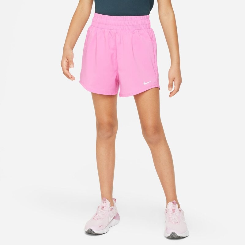 Nike Short d'entraînement tissé taille haute Dri-FIT pour grands enfants (filles) « Playful Pink » DX4967-675