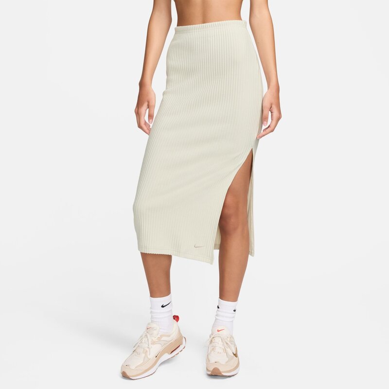 Nike Nike Women's Sportswear Chill Knit Ribbed Midi Skirt 'Light Orewood Brown' FQ1636-104