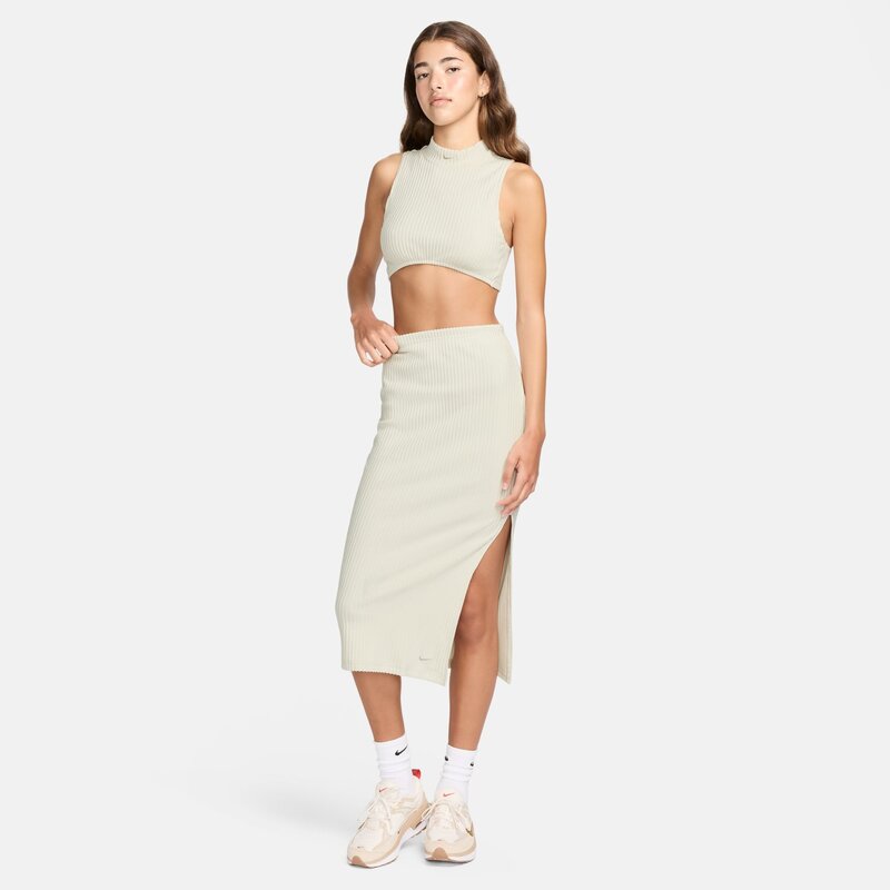 Nike Nike Women's Sportswear Chill Knit Ribbed Midi Skirt 'Light Orewood Brown' FQ1636-104