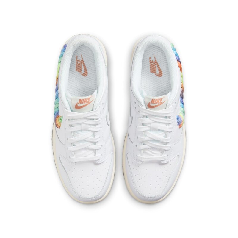 Nike (GS) Nike Dunk Low SE WHITE/MULTI-COLOR-TERRA BLUSH  FN4861-100