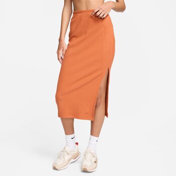 Nike Nike Women's Sportswear Chill Knit Ribbed Midi Skirt 'Burnt Sunrise' FQ1636-825