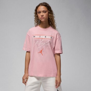 Air Jordan Womens Jordan Flight Heritage T-Shirt Pink [FQ3240-607]