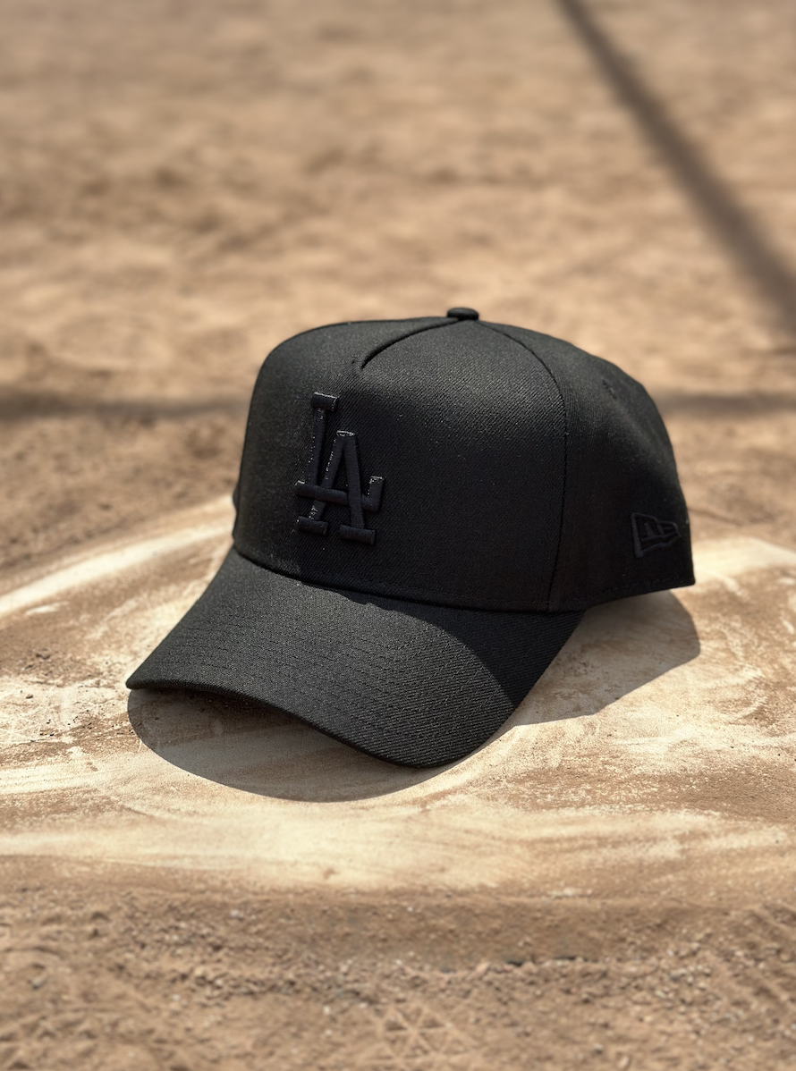 New Era 9Forty A Frame Snapback L.A Dodgers Triple Black Black UV