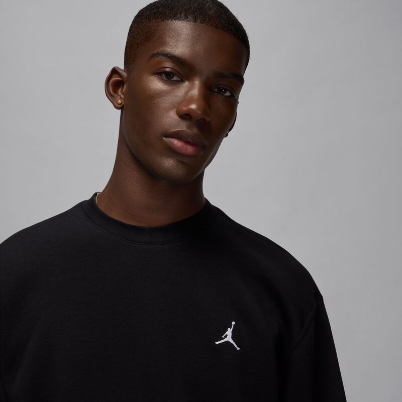 Men s Jordan Brooklyn Fleece Crewneck Black FV7293 010 Sam Tabak