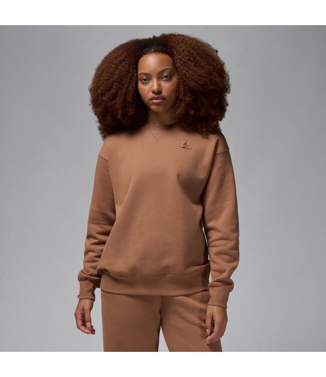 Air Jordan FEMMES Sweat a capuche ras du cou en polaire Jordan Flight ARCHAEO BROWN FV7053 223