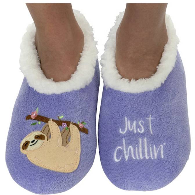 snoozies sloth slippers