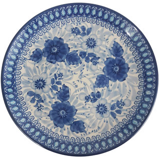 Ceramika Artystyczna Dinner Plate Blue on Blue Signature