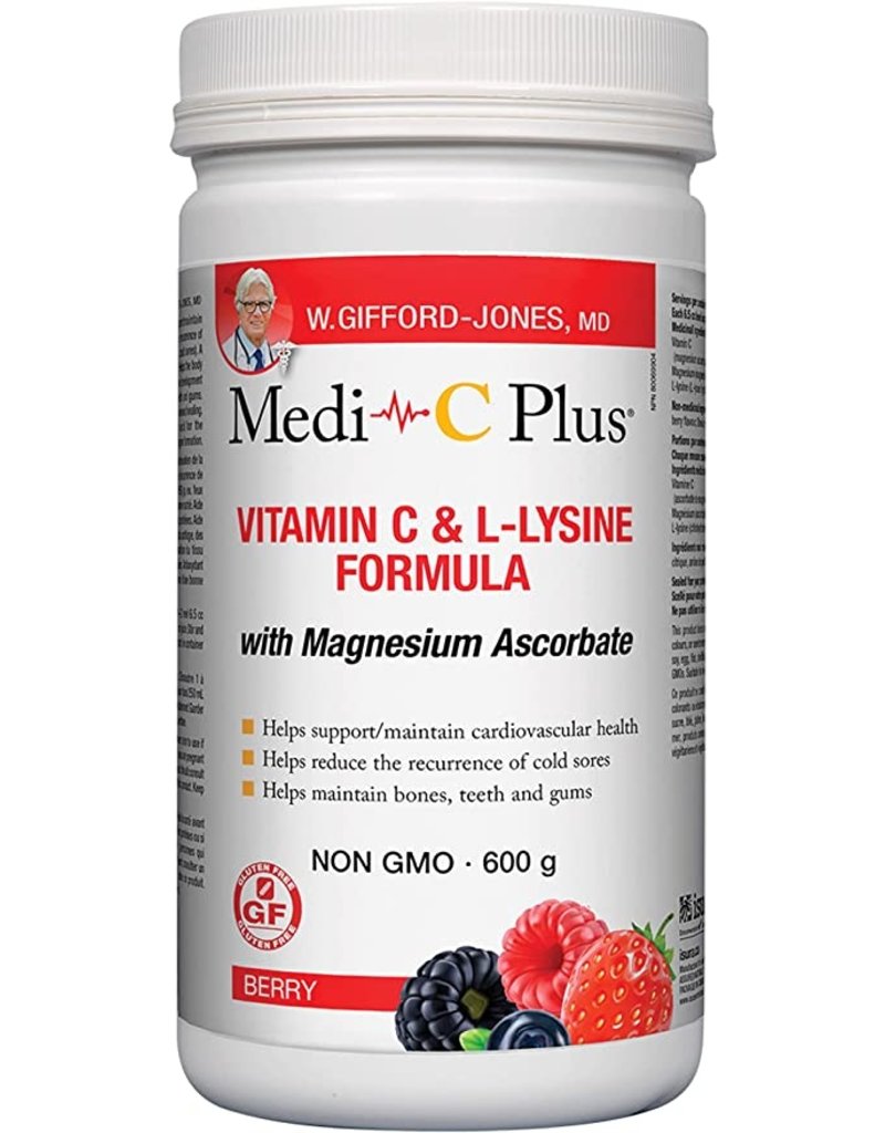Medi-C Plus Medi C Plus L-Lysine & Magnesium Ascorbate 600 gm Berry