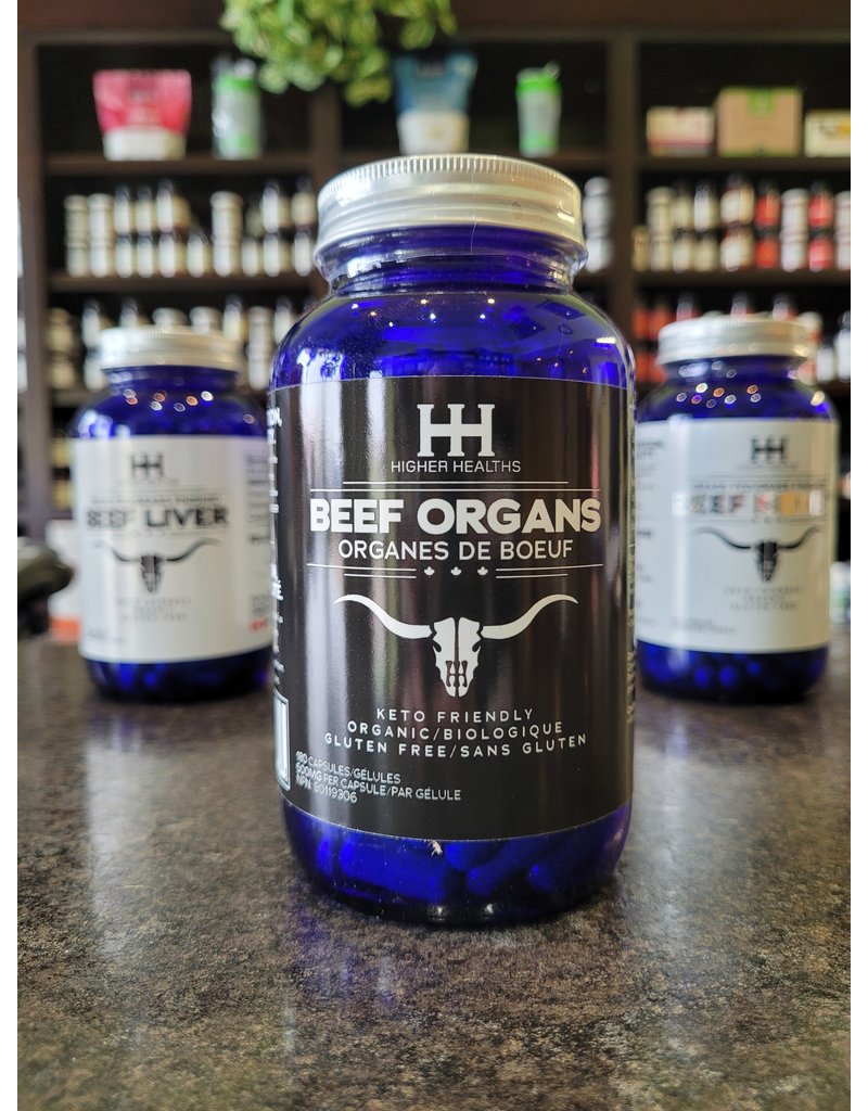 Higher Healths Beef Organs 500mg - Higher Healths - 180 Capsules