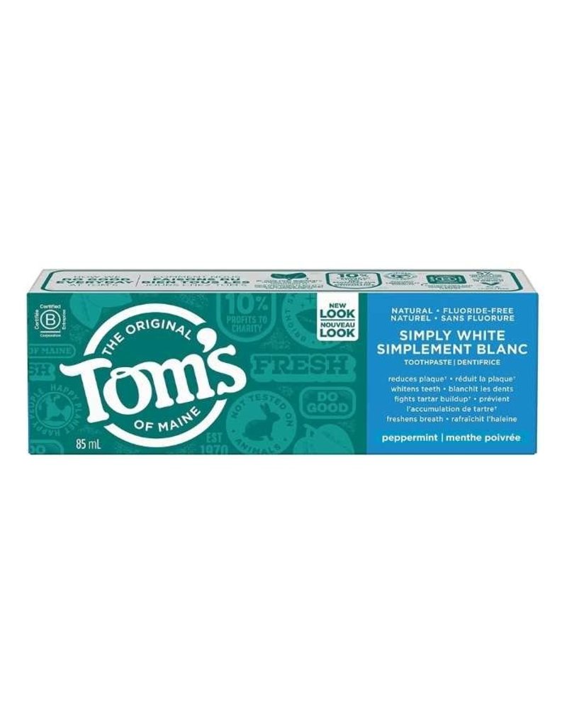 Tom's Natural Toothpaste, Simply White - Peppermint