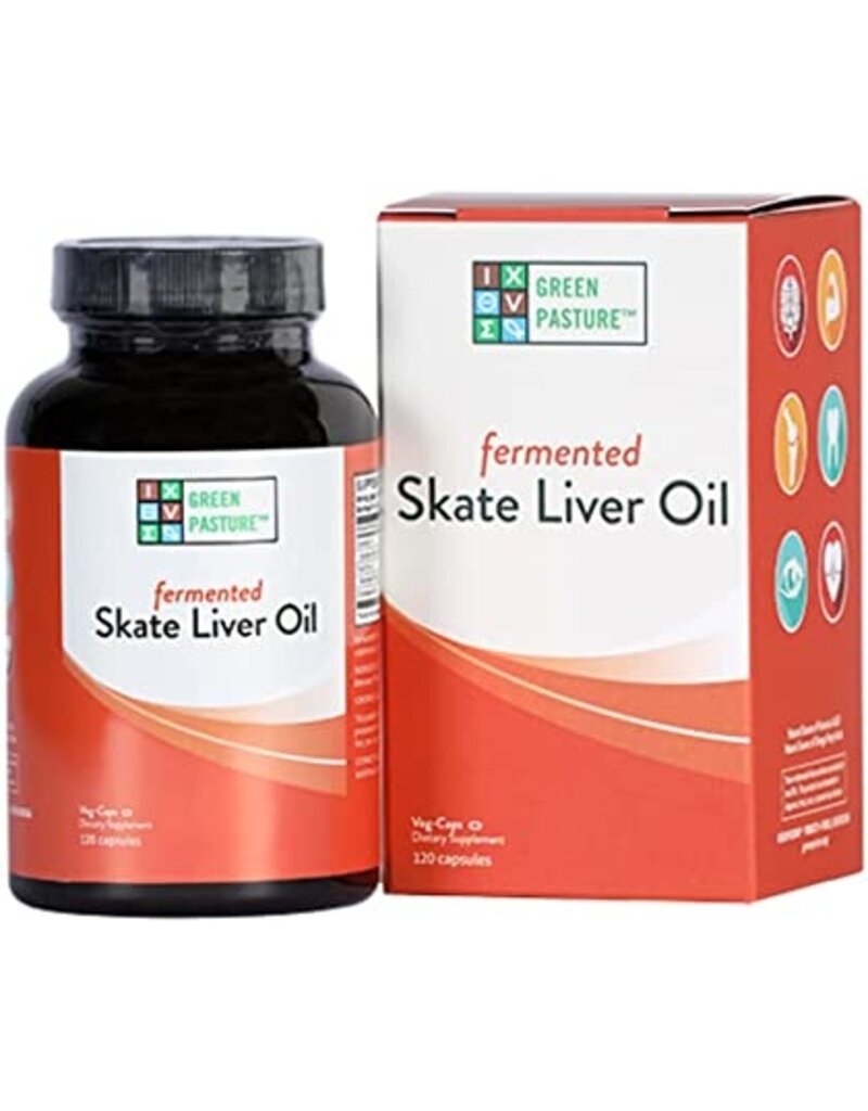 Green Pasture Products Fermented Skate Liver Oil, 120 Capsules