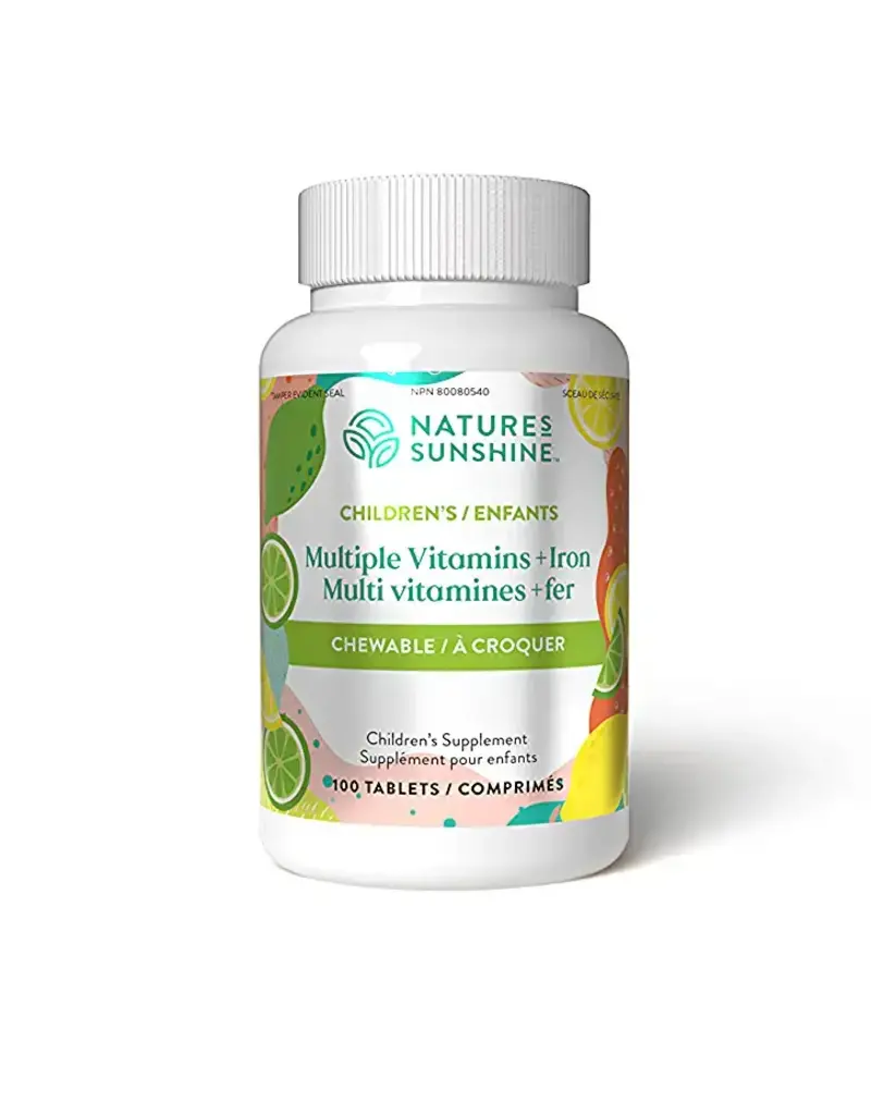 Nature's Sunshine Children's Multiple Vitamins plus Iron (100 chewable tablets)