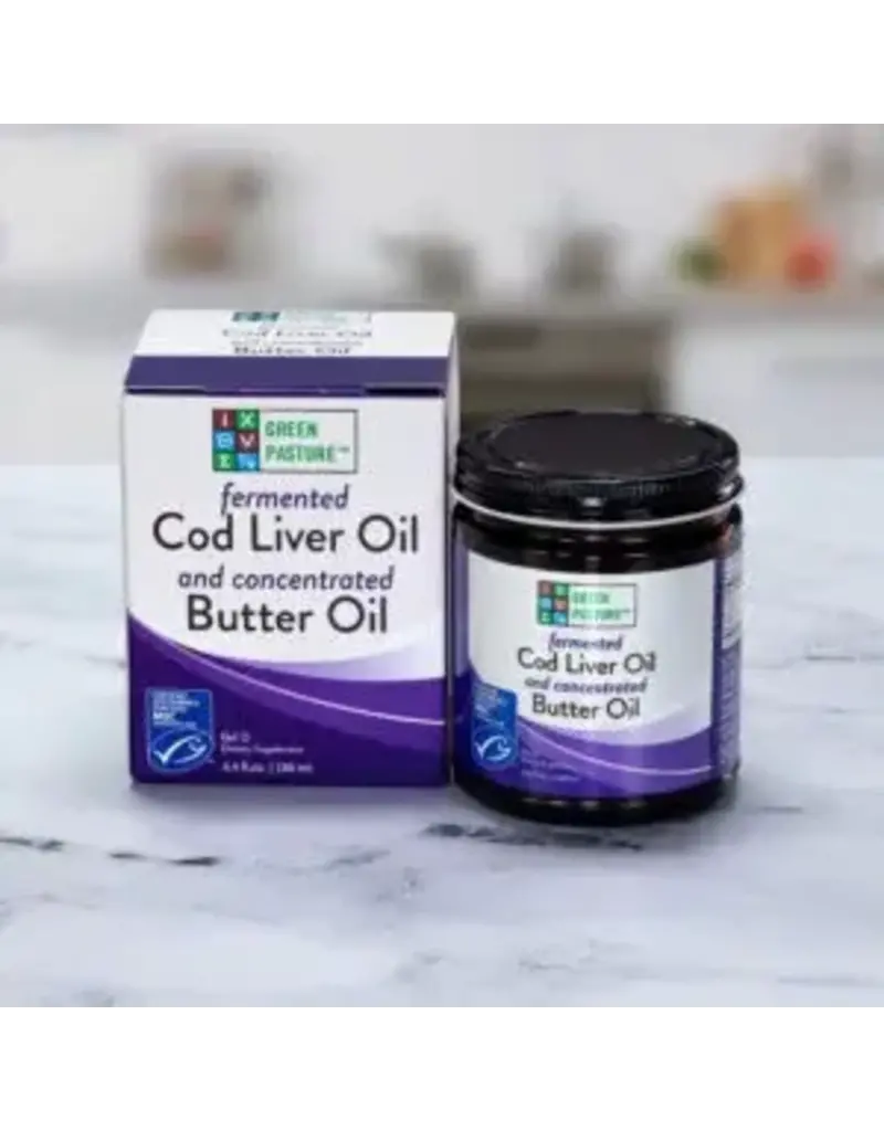 Green Pasture Products Fermented Cod Liver Oil & Butter Oil unflavored  Gel 6.4 oz