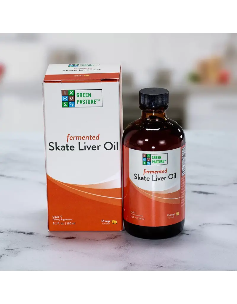 Green Pasture Products Fermented Skate Liver Oil 6.1ml - Orange