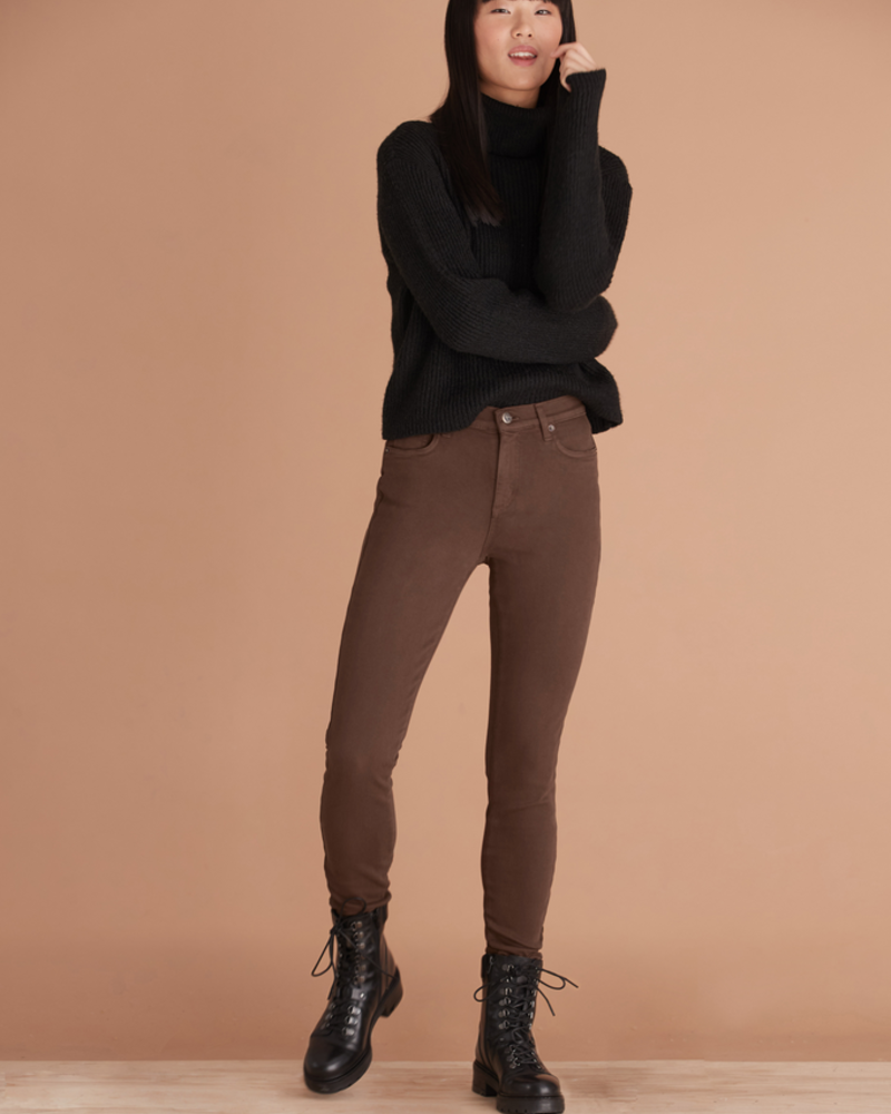 YOGA JEANS YOGA JEANS RACHEL CLASSIC RISE SKINNY MAHOGANY/BRUN