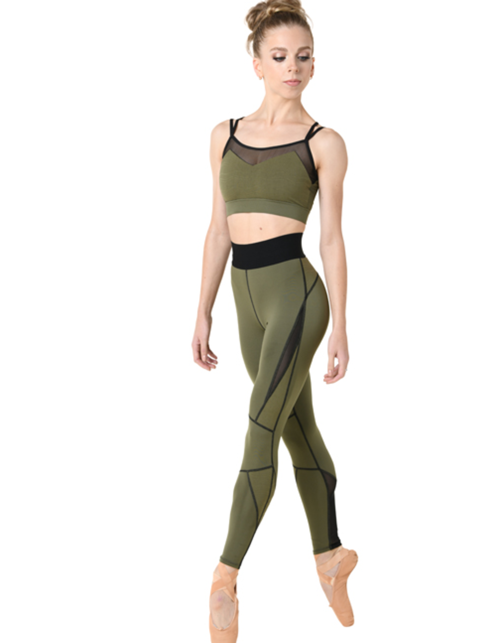 ZIG ZAG CAMI BRA TOP BLACK