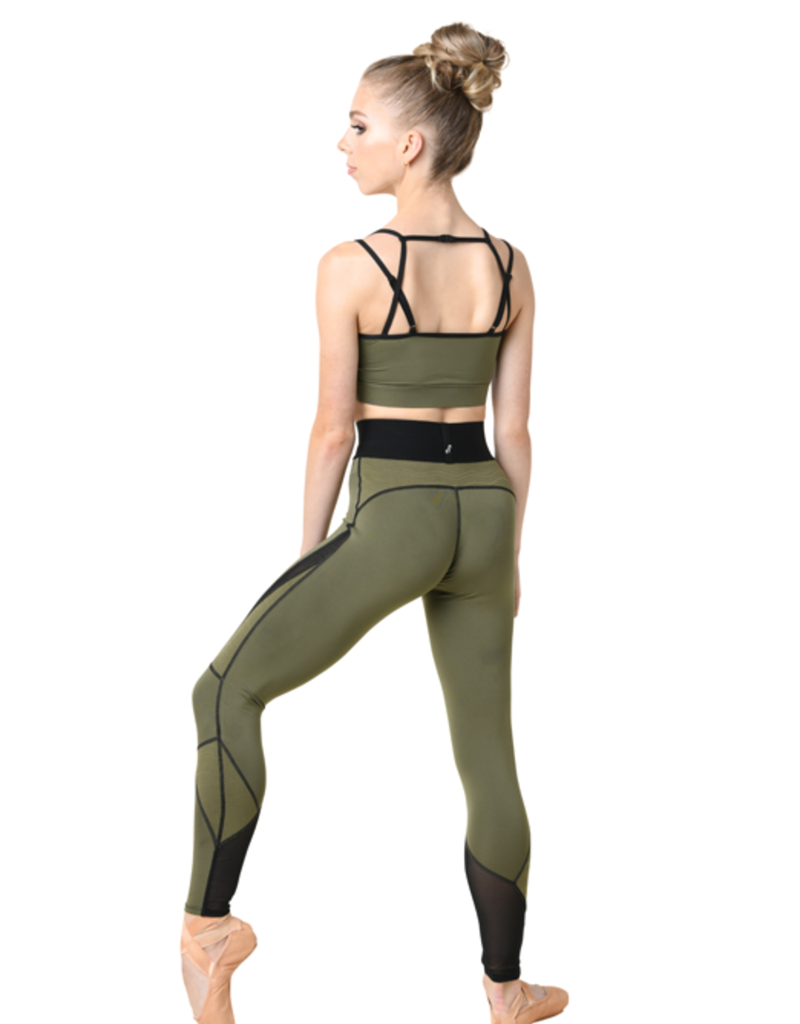 ZIG ZAG CAMI BRA TOP BLACK