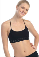 RHINESTONE TWO LINE BRA TOP