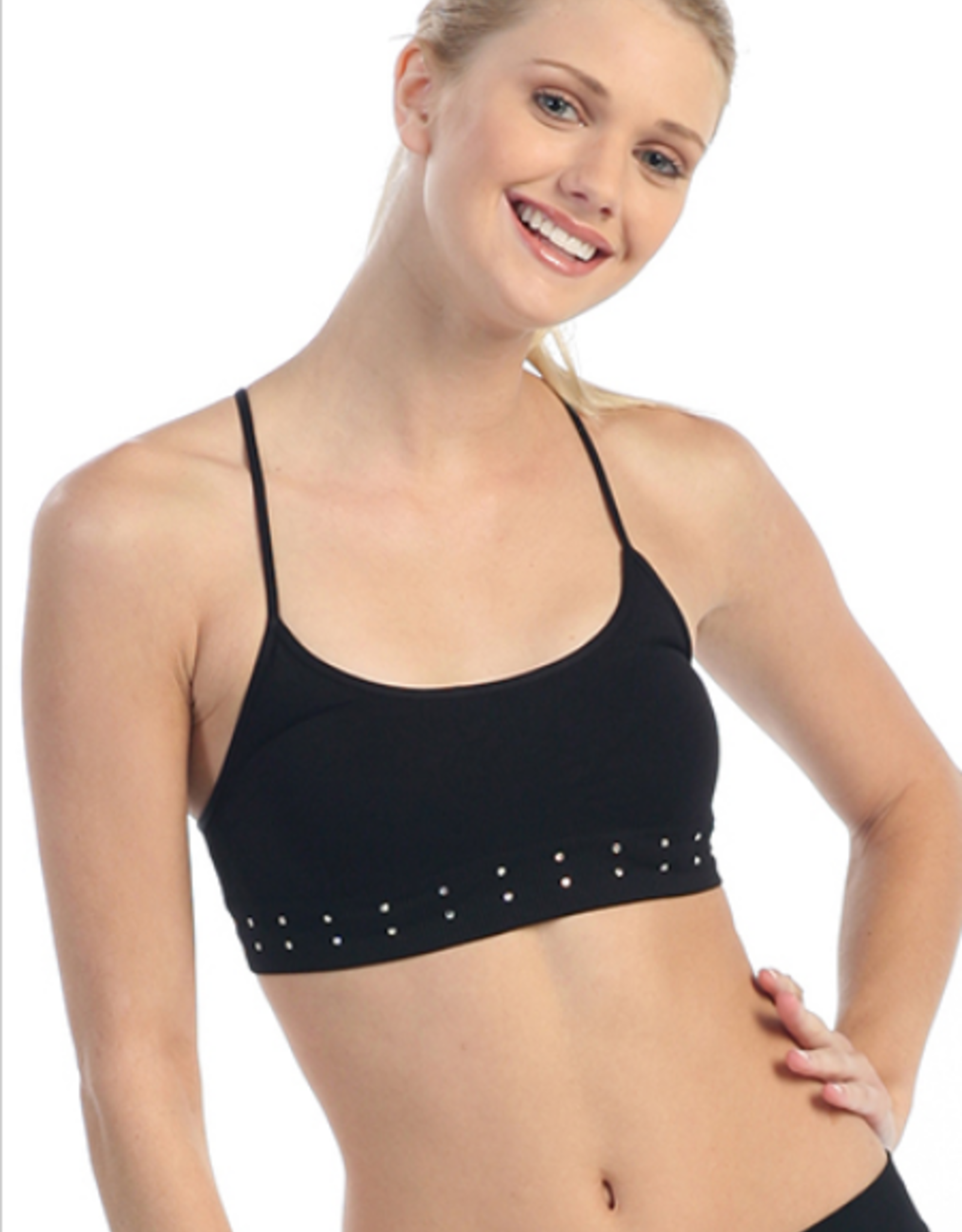 RHINESTONE TWO LINE BRA TOP