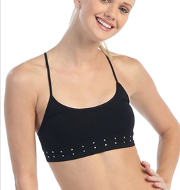 RHINESTONE TWO LINE BRA TOP