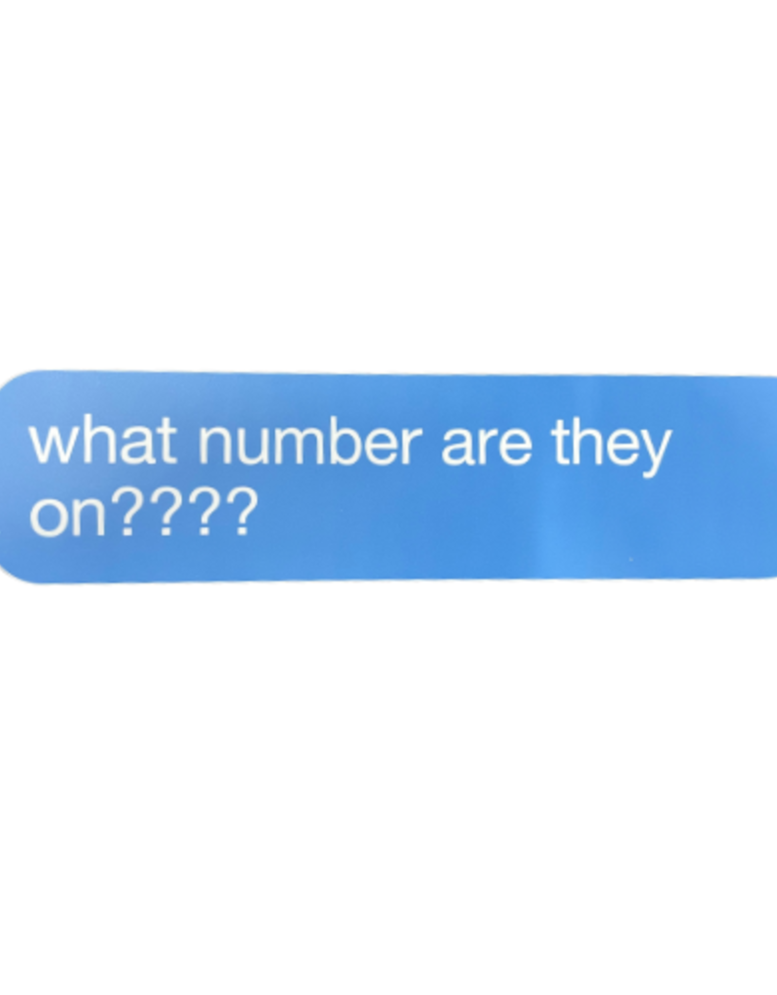 WHAT NUMBER ARE THEY ON STICKER